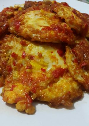Foto resep Balado telur ceplok simple