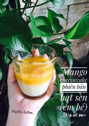 Hình của món Mango cheesecake (phiên bản đậu sen).
