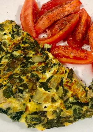 Una foto de Omelette-tortilla rápido de acelgas
