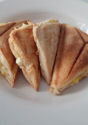 Foto resep Egg sandwich with sweet corn