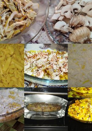 عکسی از دستور پاستای مرغ و قارچ ✨