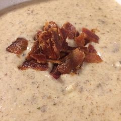 A picture of Creamy Mushroom and Potato Soup.