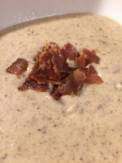 A picture of Creamy Mushroom and Potato Soup.