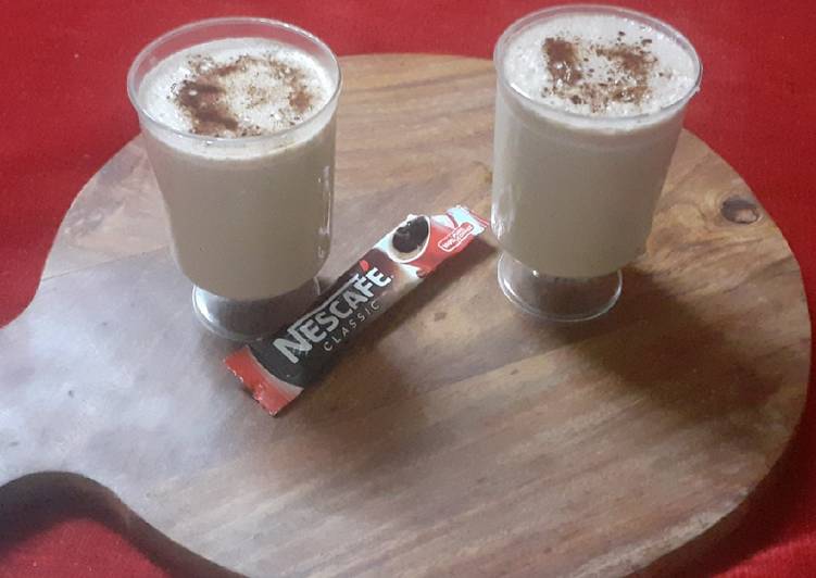 Chilled Kitkat and coffee milkshake shots