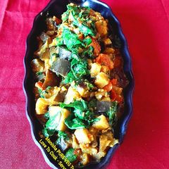 A picture of Methi Baingan Tamatar Sabzi.
