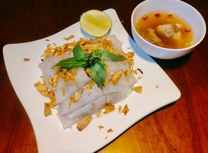 Hình của món Bánh cuốn Bắc - nước chấm xương non hầm 🍖🍽🤤 (tráng bằng chảo).