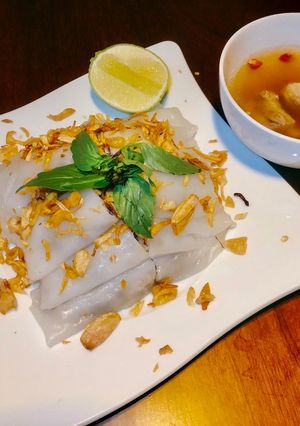 Hình của món Bánh cuốn Bắc - nước chấm xương non hầm 🍖🍽🤤 (tráng bằng chảo).