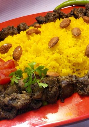 صورة لوصفة الرز الاصفر بالكبد والقوانص