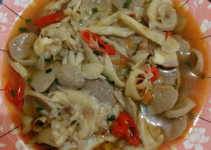 Tumis Jamur Bakso