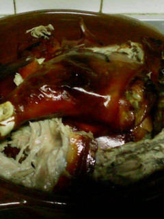 Una foto de Cochinillo asado