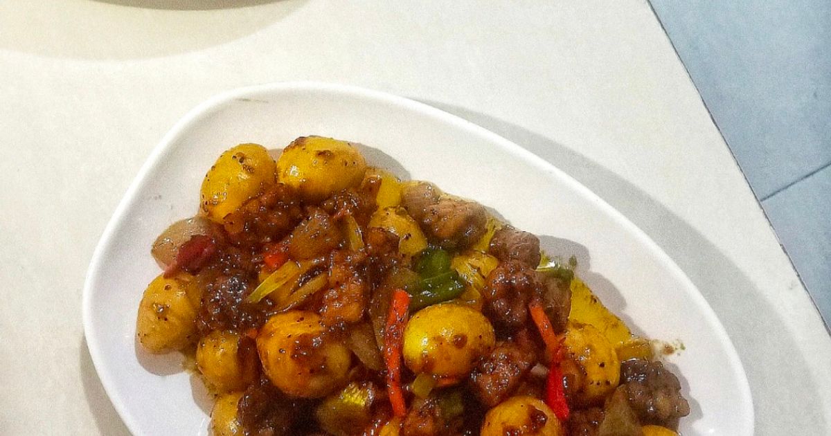 406. Telur Puyuh Tempe Lada Hitam