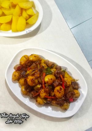 Foto resep 406. Telur Puyuh Tempe Lada Hitam