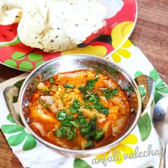 A picture of Papad ki sabzi.