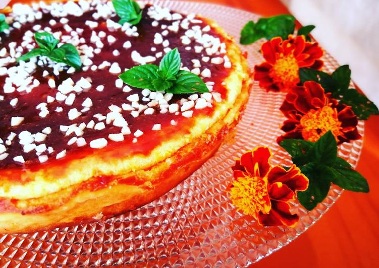 Tarta de queso y yogur con leche condensada