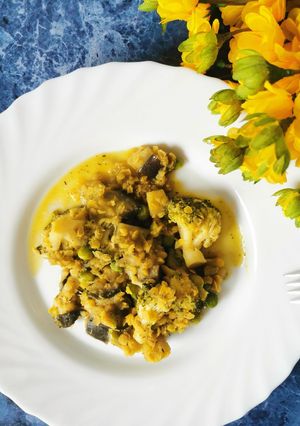 Zdjęcie przepisu Curry z  brokułami.