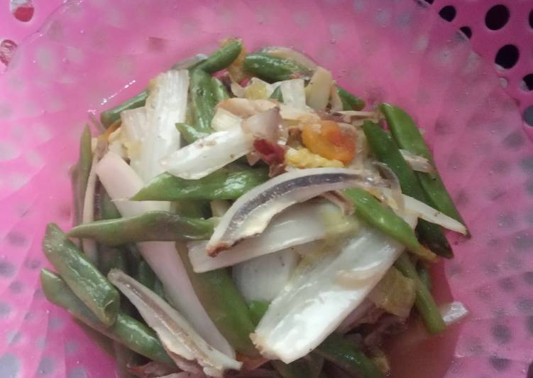 Cara Gampang Membuat Tumis buncis sawi teri Lezat