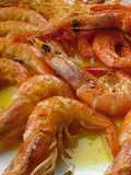 Gambitas fritas con naranja