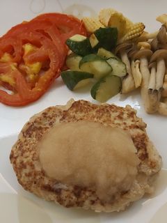 豆腐漢堡排佐和風醬 的食譜成品照片