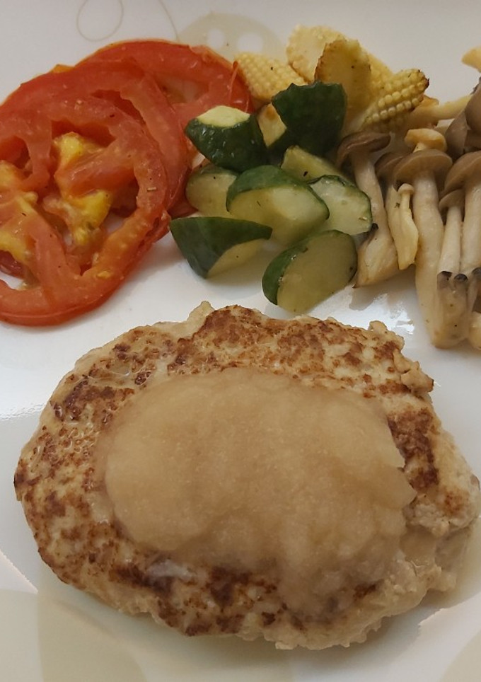 豆腐漢堡排佐和風醬 的食譜成品照片