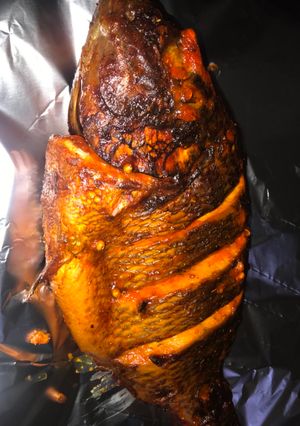 Grilled fish ainihin hoton girkin
