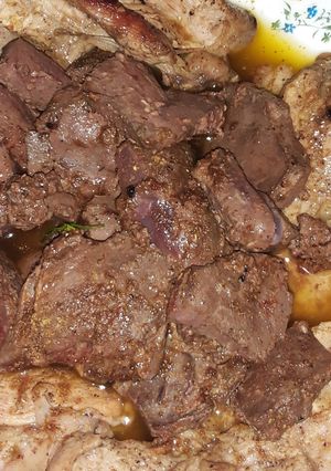 صورة لوصفة فطور كبدة والسكالوب 😋😘
