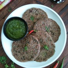 A picture of Doodhiche Dhirde (Savoury Bottle Gourd Pancakes).
