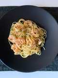 Pasta with shrimp, tarragon and lemon