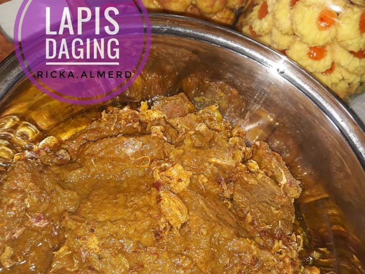 Langkah Mudah untuk Menyiapkan Resep Lapis daging sapi🐮 yang Enak Banget