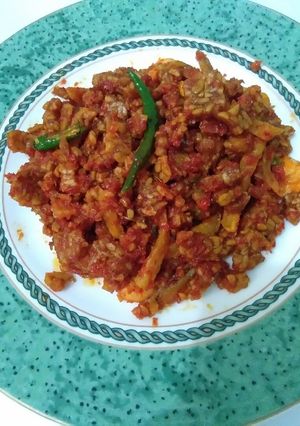 Foto resep Sambal tempe simple