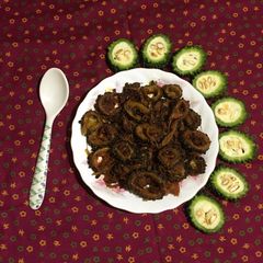 Masala Bitter Gourd A picture of Masala Bitter Gourd.
