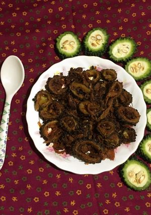A picture of Masala Bitter Gourd.