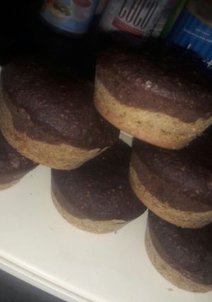 Una foto de Muffins marmolados integrales (sin horno)