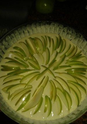 Una foto de Torta de manzanas verdes