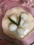 Biji salak dengan fla santan pandan