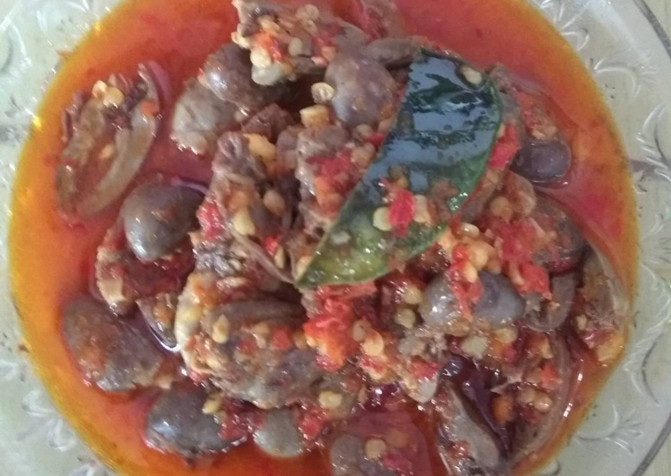 Tumis Pedas Jantung Ayam