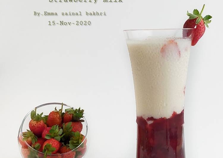 Resep Korean Fresh Strawberry Milk Anti Gagal