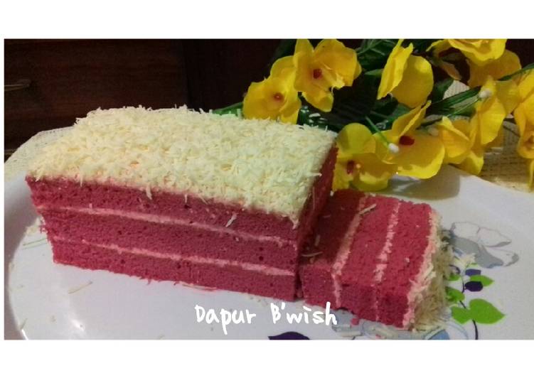 Red velvet cake kukus simple