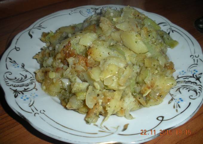 Жареная картошка с кабачками — рецепт с фото пошагово