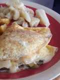 Omelette de champiñones y aceitunas