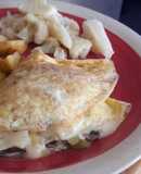 Omelette de champiñones y aceitunas