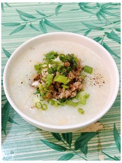 Hình của món Cháo thịt băm.