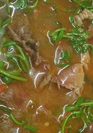 Hình của món Bò nhúng ớt.