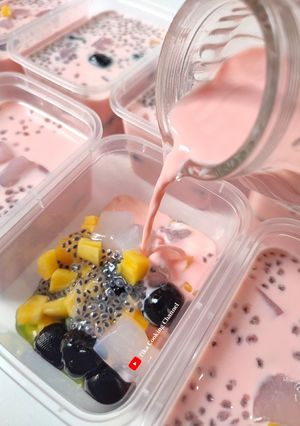 Foto resep Es Jelly Cocopandan Milk