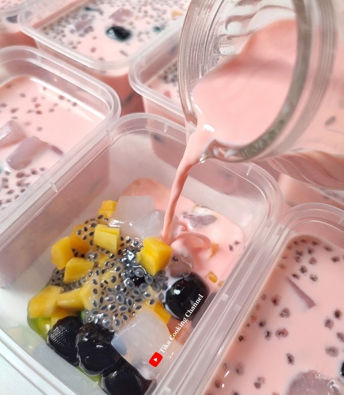 Foto resep Es Jelly Cocopandan Milk