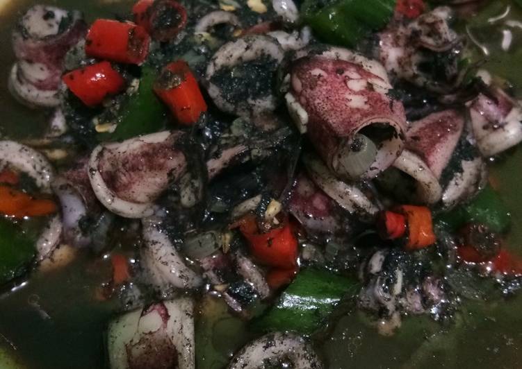 Resep Tumis cumi item, Enak