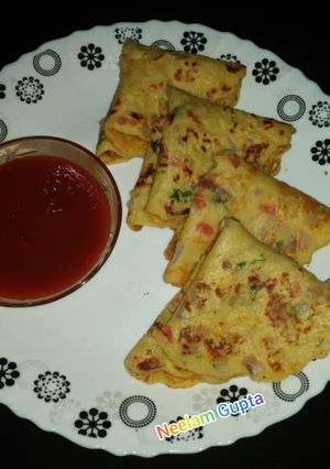 A picture of Moong daal cheela.
