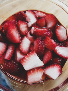 Una foto de Fresas en vinagre