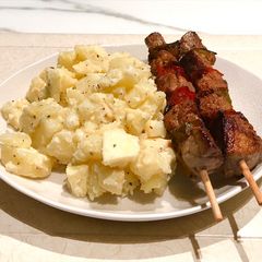 A picture of Potatoes apples salad.