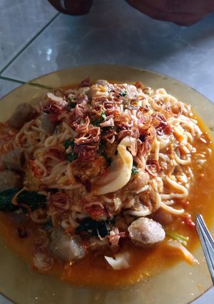 Foto resep Mie nyemek pedas