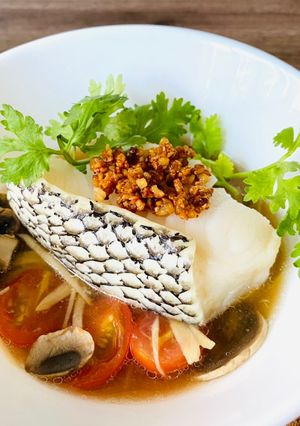 A picture of Cod steam fish.